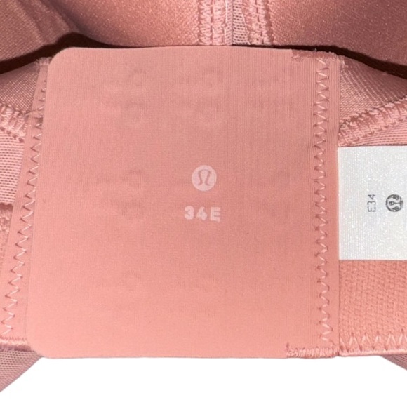 NWOT LULULEMON Run Times High Support Pink Pastel Sports Bra Size 34E / 32DD - Picture 11 of 15